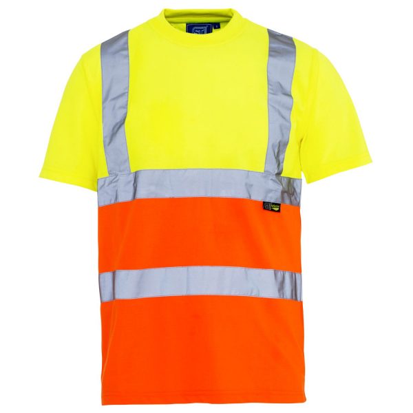 2 Tone T Shirt Hi Vis