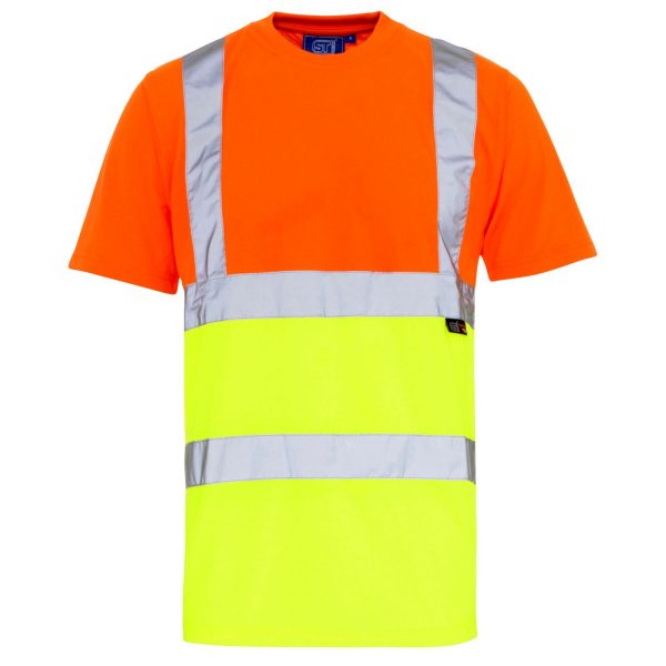 2 Tone T Shirt Hi Vis