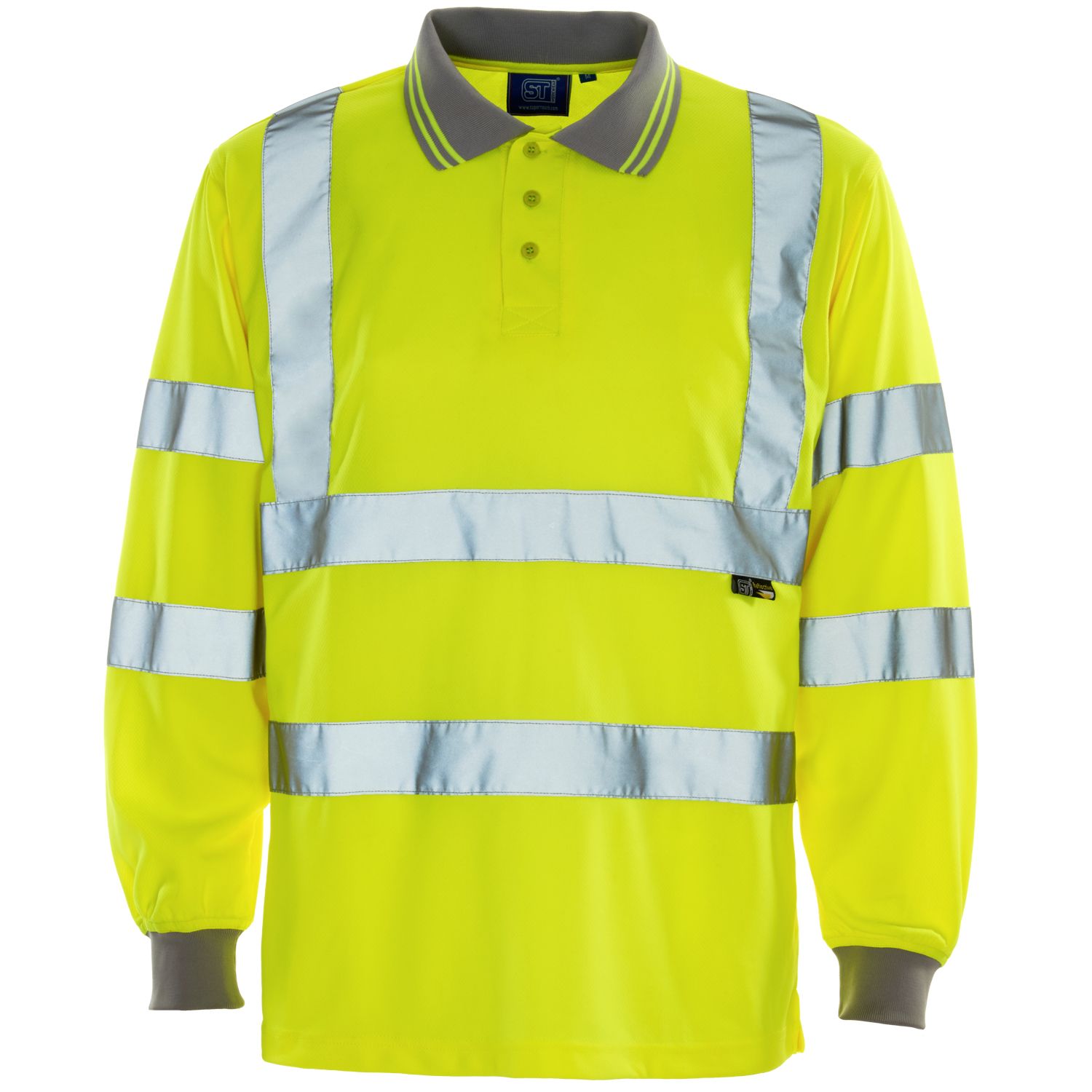 Long Sleeve Bird Eye Polo Shirt Hi Vis Long Sleeve Bird Eye Polo Shirt Hi Vis