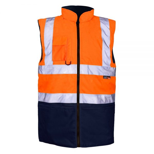 2 Tone Bodywarmer Hi Vis