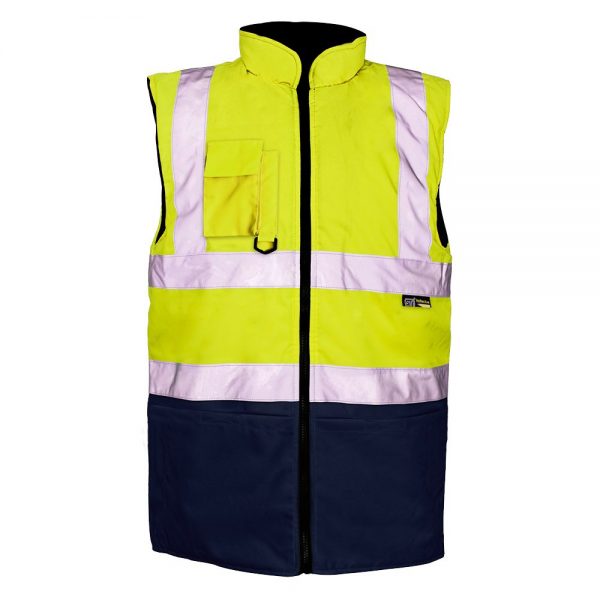 2 Tone Bodywarmer Hi Vis