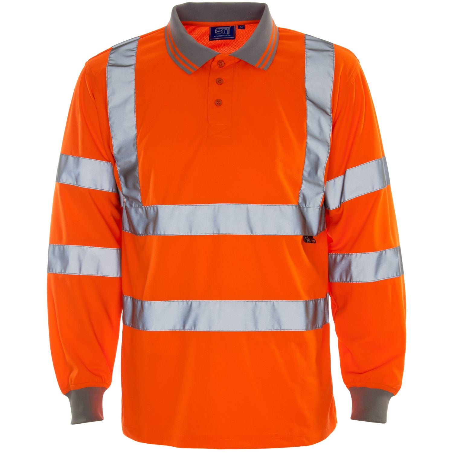 Long Sleeve Bird Eye Polo Shirt Hi Vis Long Sleeve Bird Eye Polo Shirt Hi Vis