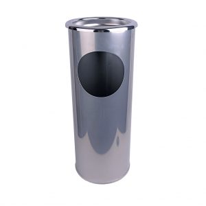 Combined Ashtray Stand & Litter Bin Black